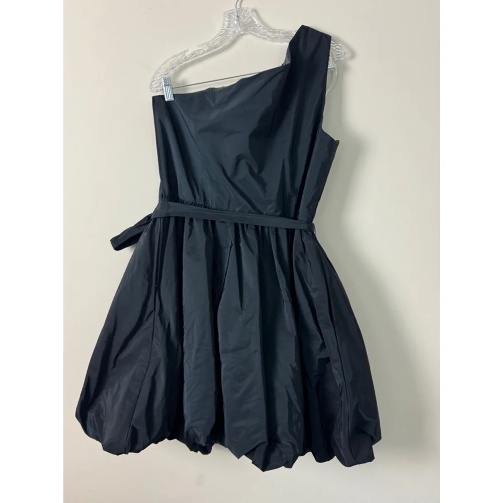Lilly Pulitzer Sondralee Black One Shoulder Dress Size 16 - Picture 5 of 5